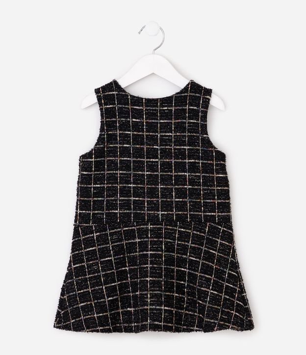 Vestido Evasê Infantil en Tweed con Moñitas Aplicados – Talle 1 a 6 años 3