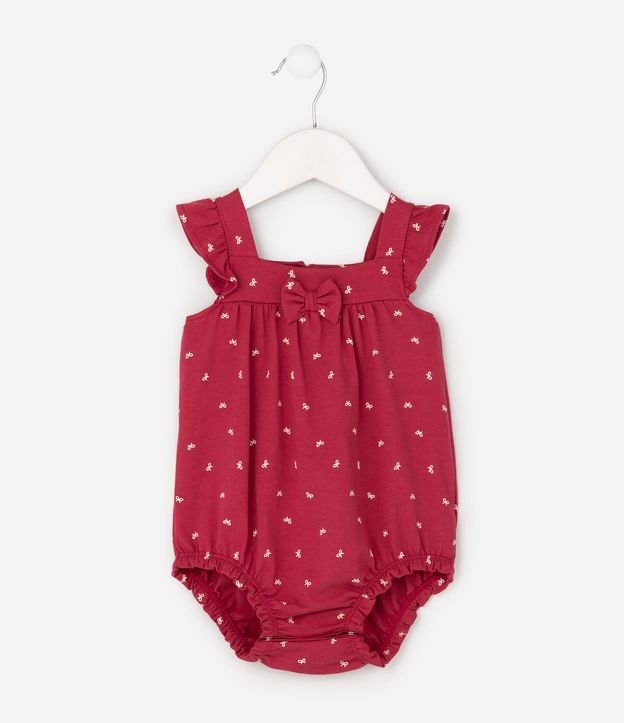Mono Bebé en Cotton con Estampa de Moñitas - Talle 0 a 18 Meses 3