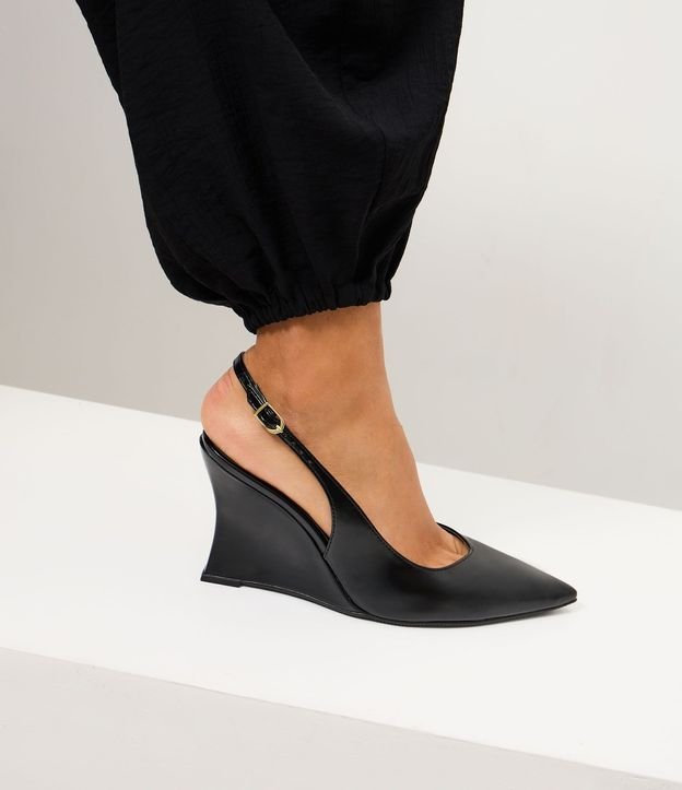 Zapato Slingback en PU con Salto Anabela 7