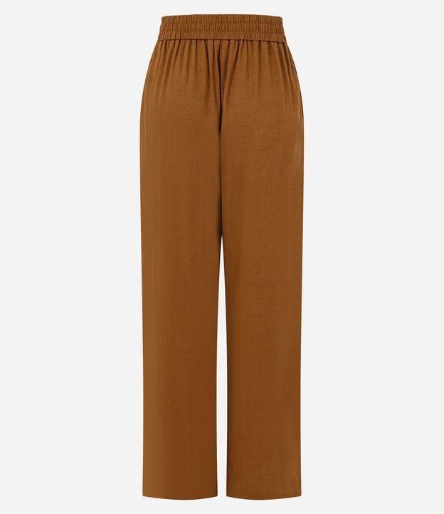 Pantalón Wide Leg en Viscolino con Cintura Elástica 7