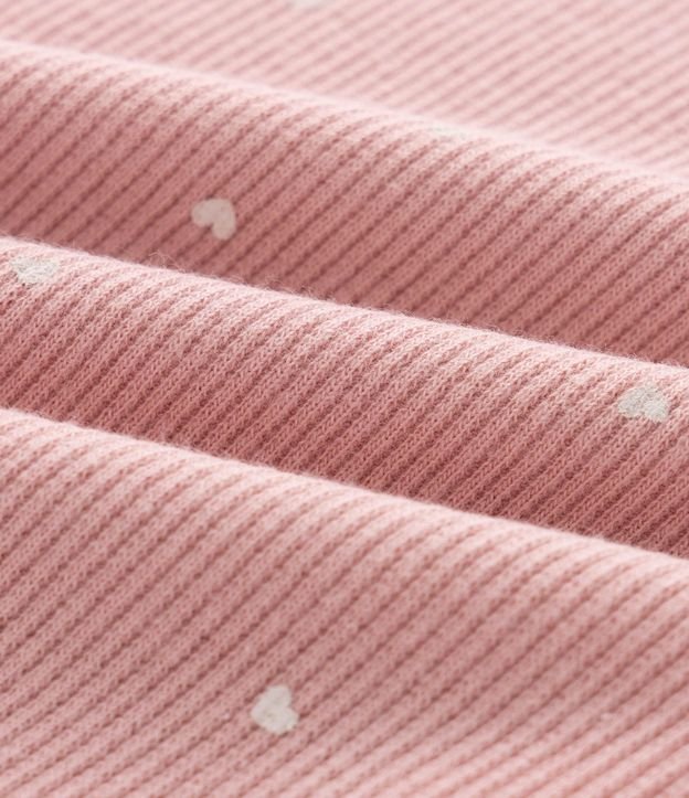 Body Bebé en Rib con Estampa Mini Corazones - Talle 0 A 18 Meses 3