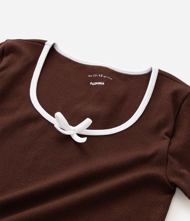 Remera Regular Infantil en Poliamida sin Costura con Lacito - Talle 5 a 16 años 5