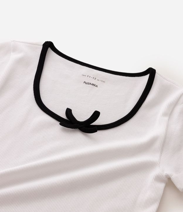 Remera Regular Infantil en Poliamida sin Costura con Lacito - Talle 5 a 16 años 5