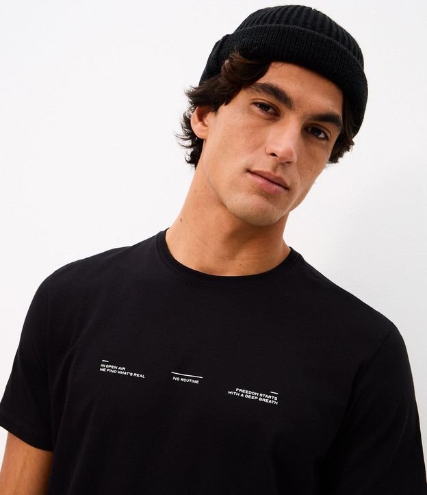 Remera Comfort Algodón Lettering Delantero