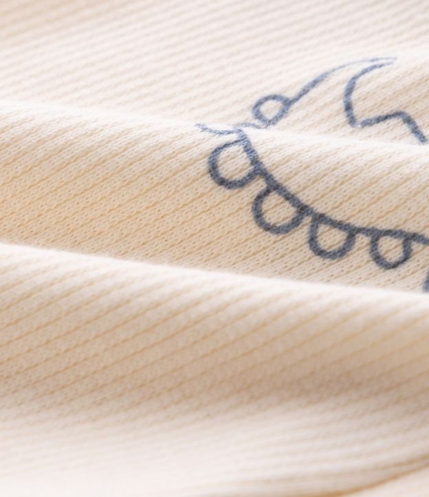 Pantalón Infantil en Rib con Estampado Dino Outline – Talle 0 a 18 Meses 5