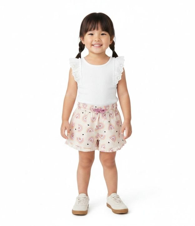 Short Infantil con Estampa de Arcoiris Full Print - Talle 1 a 6 años 1