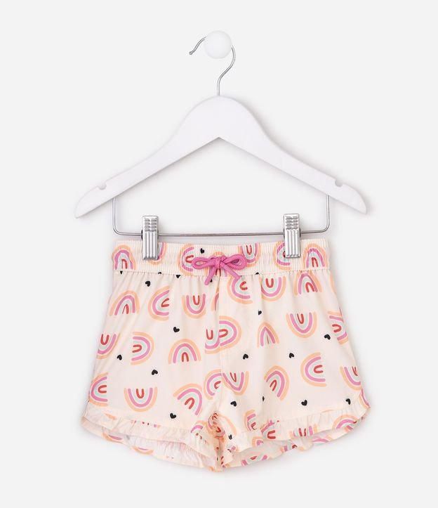Short Infantil con Estampa de Arcoiris Full Print - Talle 1 a 6 años 2