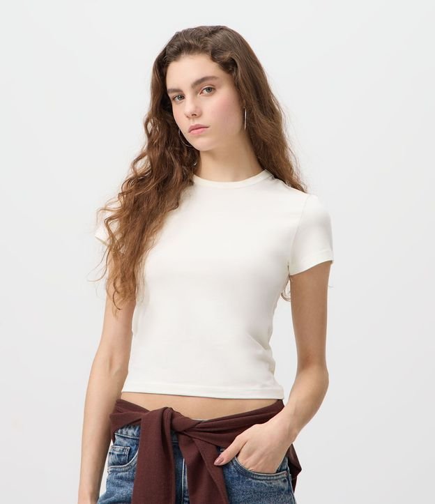 Blusa Básica en Algodón Peruano con Mangas Cortas
