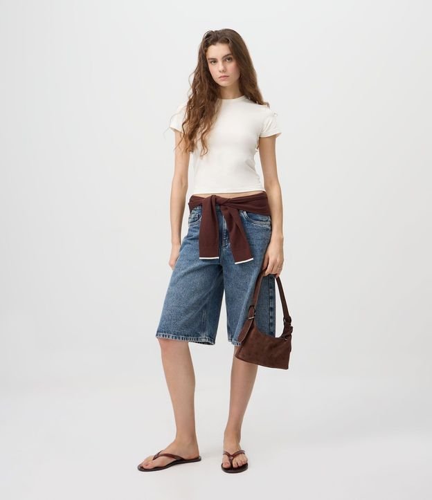 Blusa Básica en Algodón Peruano con Mangas Cortas 2