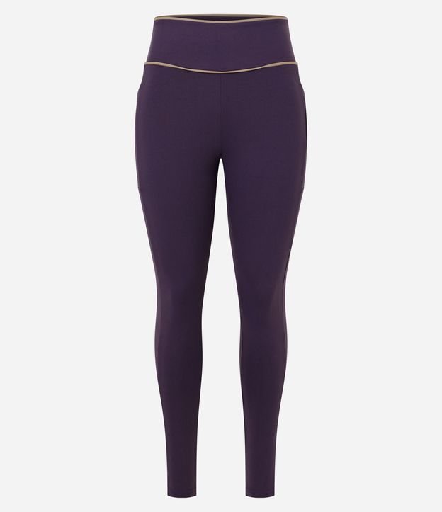 Pantalón Legging Deportiva en Microfibra con Bolsillo y Friso Contrastante 5