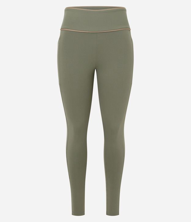 Pantalón Legging Deportiva en Microfibra con Bolsillo y Friso Contrastante 5
