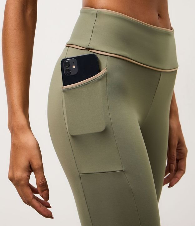 Pantalón Legging Deportiva en Microfibra con Bolsillo y Friso Contrastante 3