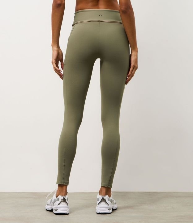 Pantalón Legging Deportiva en Microfibra con Bolsillo y Friso Contrastante 4