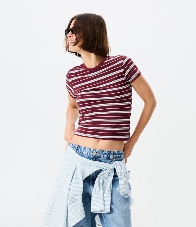 Blusa Rayada en Algodón