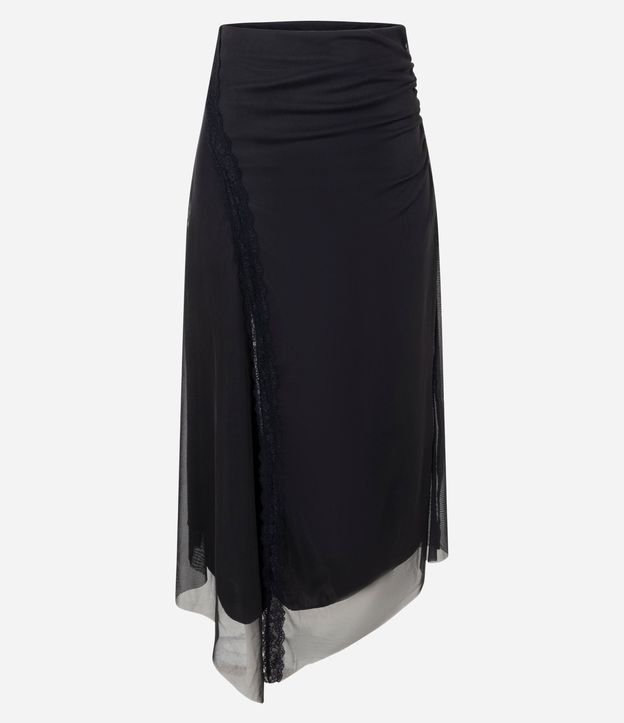Pollera Midi en Tule con Encaje 5