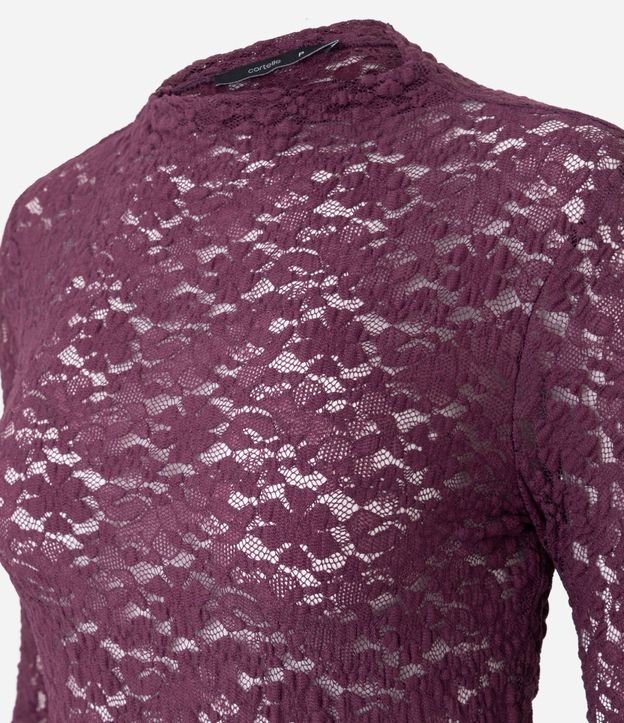 Blusa Justa en Encaje con Manga Larga 2