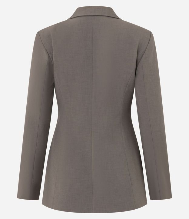 Blazer Sastre Ajustado con Abotonado Único 6