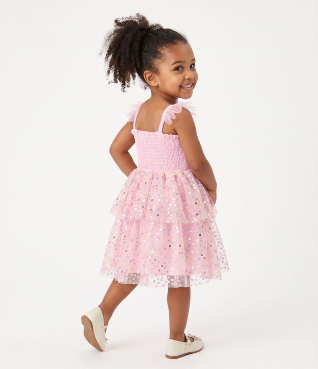 Vestido Infantil con Pollera de Tule con Lentejuela  - Tam1 a 6 años 7