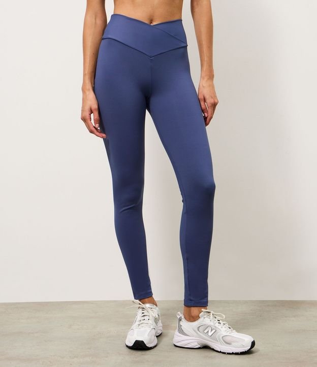 Pantalón Legging Deportiva en Microfibra con Cintura Traspasada 2