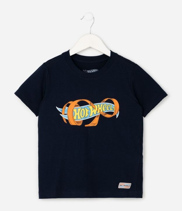 Remera Hot Wheels Metalizada Infantil Algodón - Talle 4 a 10 años 2