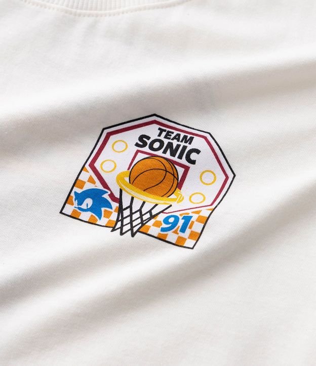 Remera Infantil en Algodón con Estampa Temática Sonic 3
