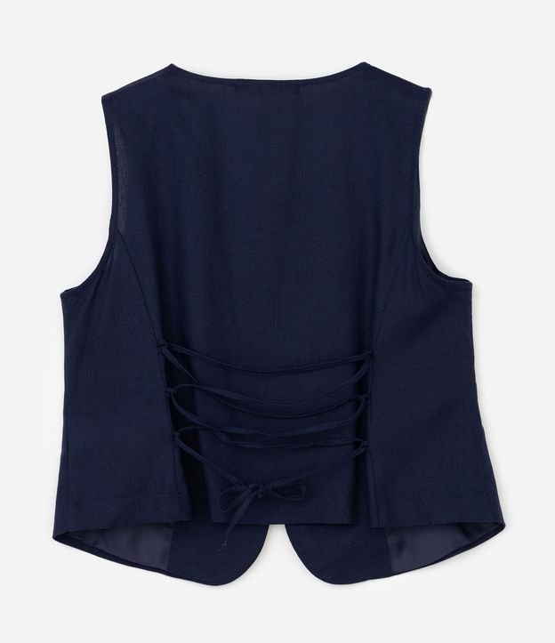 Blusa Chaleco con Lino y Botones Curve & Plus Size 6