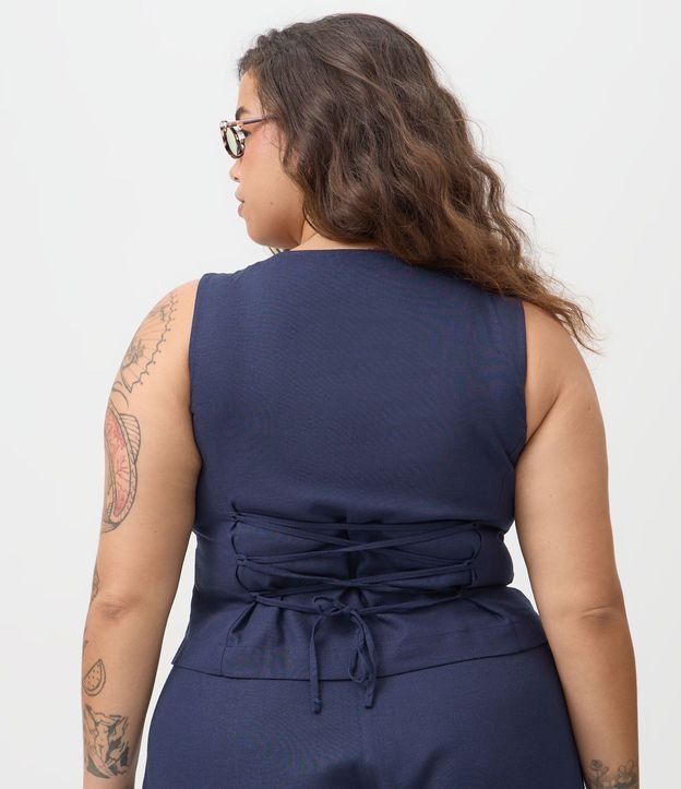 Blusa Chaleco con Lino y Botones Curve & Plus Size 4