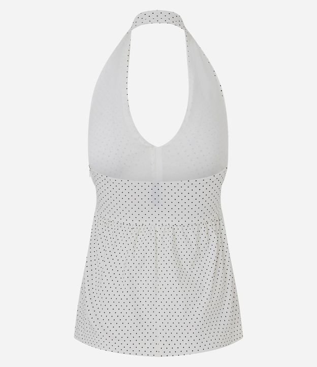 Blusa Femenina Frente Única en Bengalina con Estampa de Lunares 6