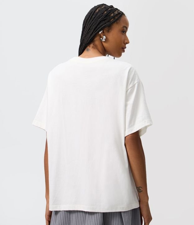 Remera Boxy en Algodón con Estampado de Corazones y Lettering 4