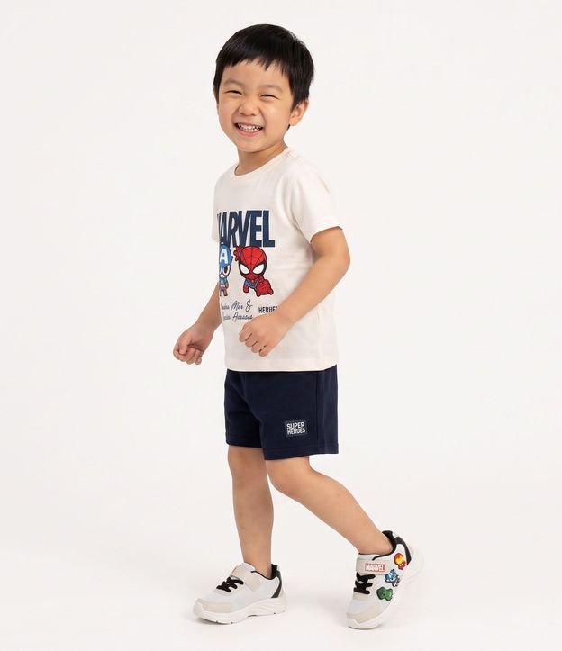 Conjunto infantil en Algodón Estampado Marvel - Talle 2 a 6 años 2