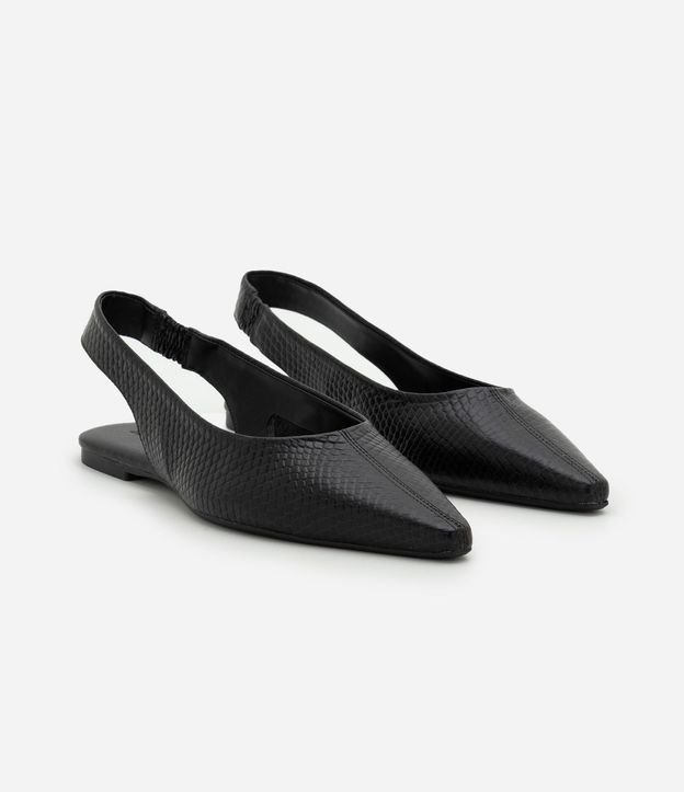 Zapatilla Slingback en Cuero con Textura Snake 2