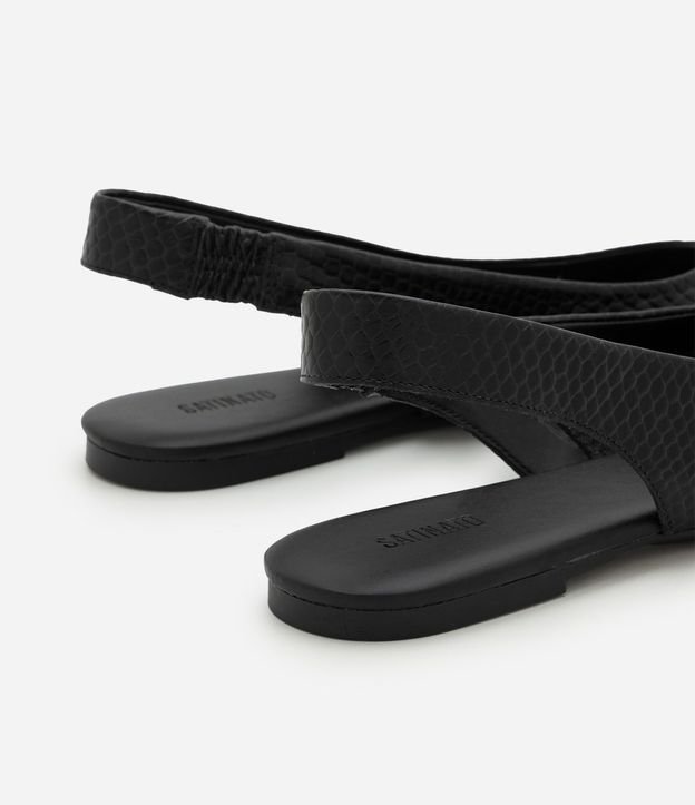 Zapatilla Slingback en Cuero con Textura Snake 3