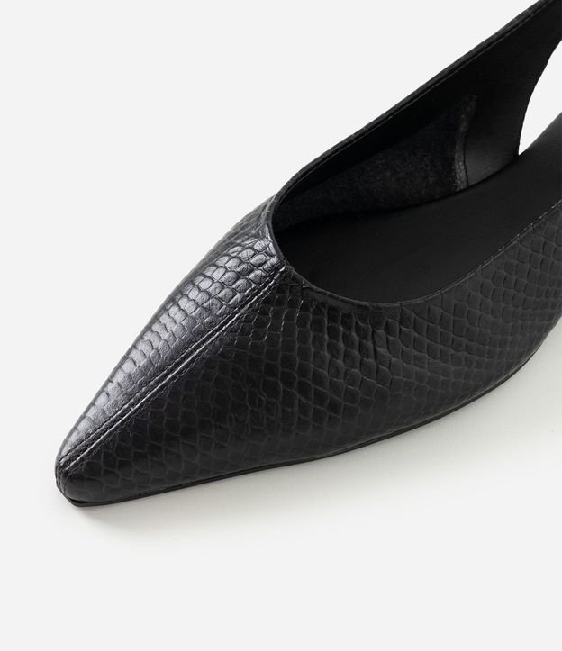 Zapatilla Slingback en Cuero con Textura Snake 5