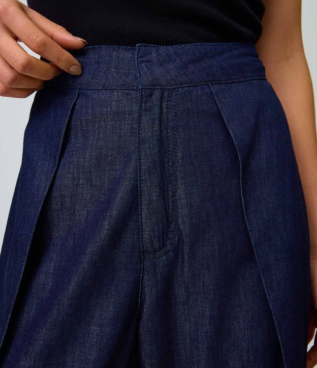 Pantalón Wide Leg en Jeans con Cintura Traspasada 4