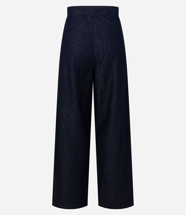 Pantalón Wide Leg en Jeans con Cintura Traspasada 6