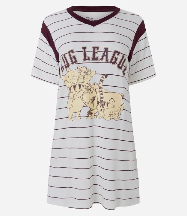Camisón Corta en Viscolycra Rayada Winnie The Pooh