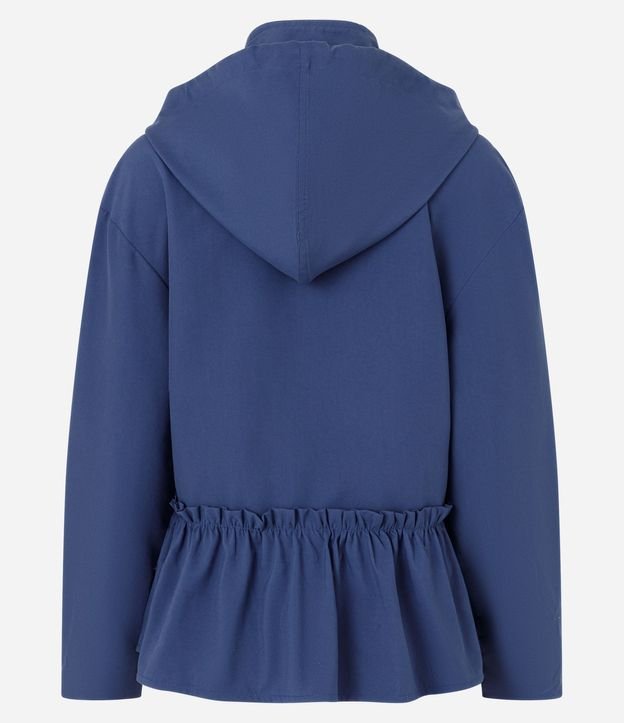 Campera Corta Viento Peplum con Capucha y Cierre Track 6