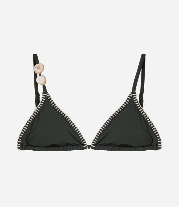 Bikini Top Triangular Fruncido con Pespunte 5