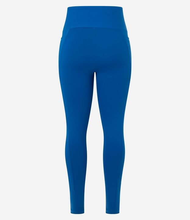 Pantalón Legging Deportiva en Microfibra con Bolsillos y Bies Contrastante 10