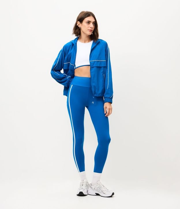 Pantalón Legging Deportiva en Microfibra con Bolsillos y Bies Contrastante 5
