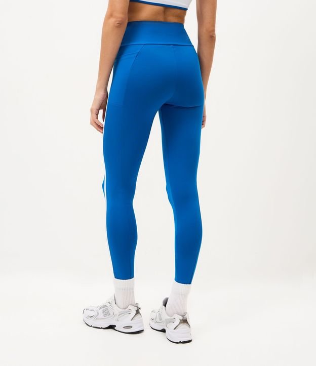 Pantalón Legging Deportiva en Microfibra con Bolsillos y Bies Contrastante 7