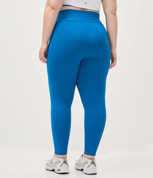 Pantalón Legging Deportiva en Microfibra con Bolsillos y Bies Contrastante 4