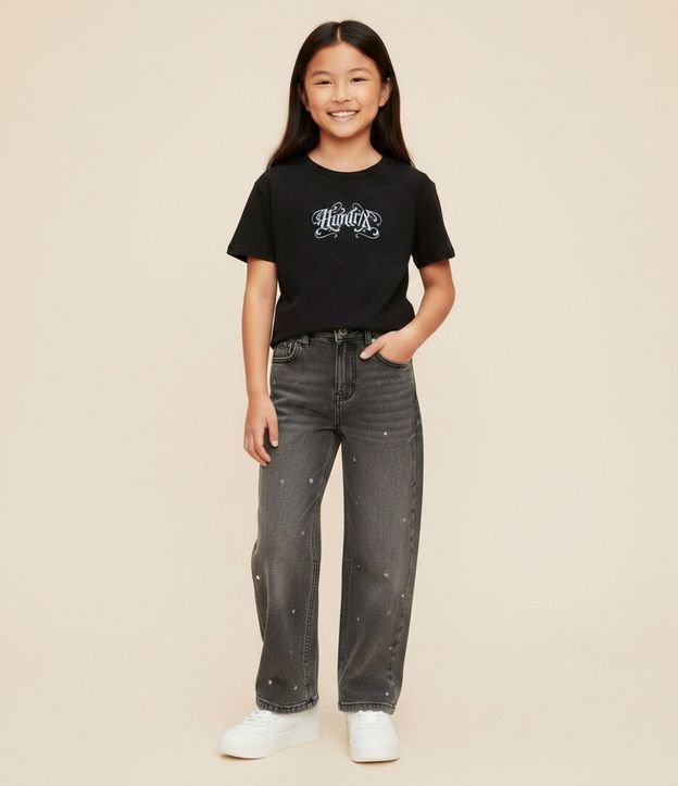 Remera Oversized Infantil con Estampado Las Guerreras K-Pop – Talle 5 a 16 años