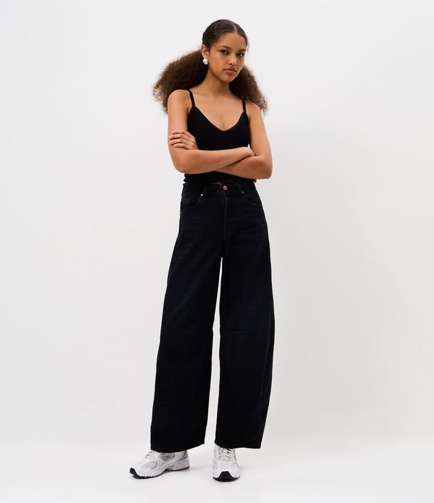 Pantalón Barrel en Jeans Marmorizado 1