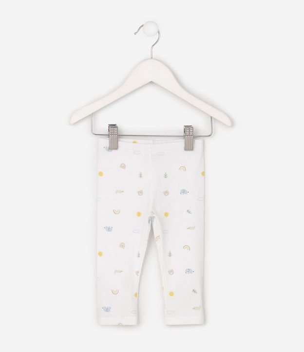 Pantalón Infantil Legging con Estampa Fullprint Mini Icones – Talle 0 a 18 Meses 2