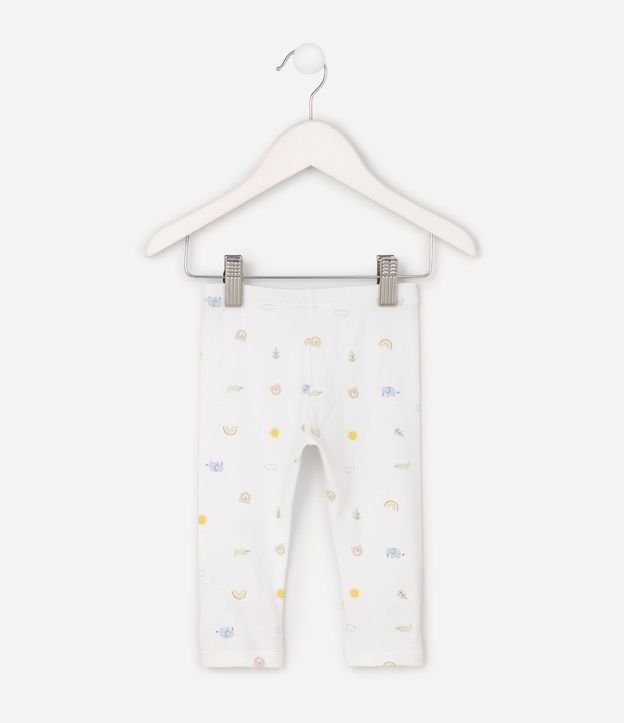 Pantalón Infantil Legging con Estampa Fullprint Mini Icones – Talle 0 a 18 Meses 3