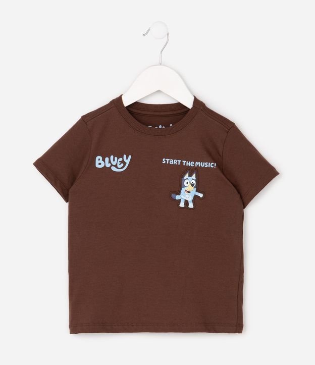 Remera en Algodón con Bordado Interactivo Bluey Infantil - Talle 2 a 6 2