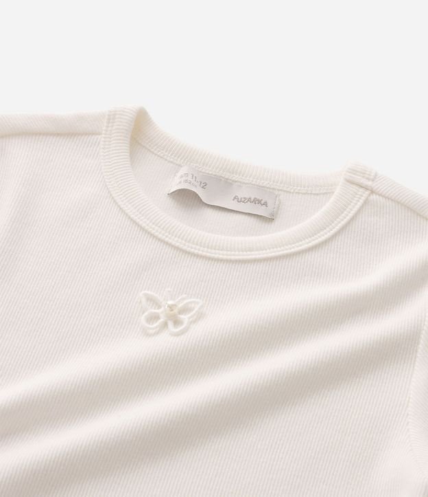 Remera Infantil en Algodón Floral con Bordados - Talle 5 a 16 años 6