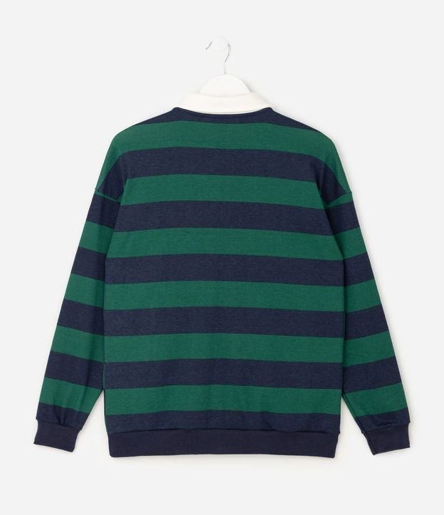 Remera Infantil Polo Rayada con Lettering – Talle 5 a 14 años 4