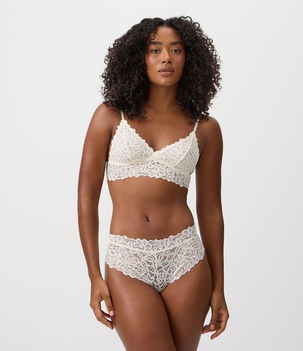 Soutien Top en Encaje Floral con Breteles Ajustables 3